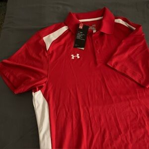 ⛳️🏌️‍♂️Under Armour Red Golf Polo Shirt